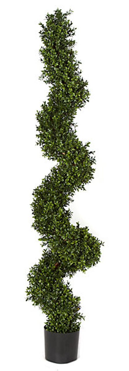 5 Foot Ultraviolet (UV) Fade Resistant Boxwood Spiral Topiary